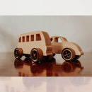 Get ready to cruise with our Retro VW Beetle, handcrafted from premium beech wood and detailed with black wire birch ply wheels. A nostalgic toy that sparks imagination and creativity!
Meet Bertha, our charming Retro VW Van, handcrafted from premium beech wood and detailed with black wire birch ply wheels. Perfect for little ones who love adventure and exploration!
