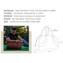 alles.sak – the perfect.bag for overnight trips, padel, or just about anything. Spacious, versatile, and ready for anything.

in SA gemaak

material:
full grain bovine leather outer with waterproof pvc inner. base reinforced with studded underneath. made in SA
dimensions: 50cm x 27cm x 20cm
colour: toffee