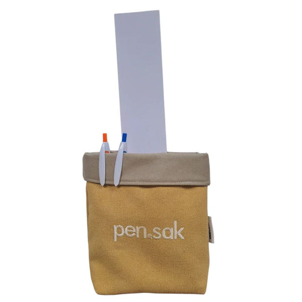 Perfect Bag for your pens. material: capri outer and pvc inner material inner, 
dimensions: 16cm x 15cm x 8cm