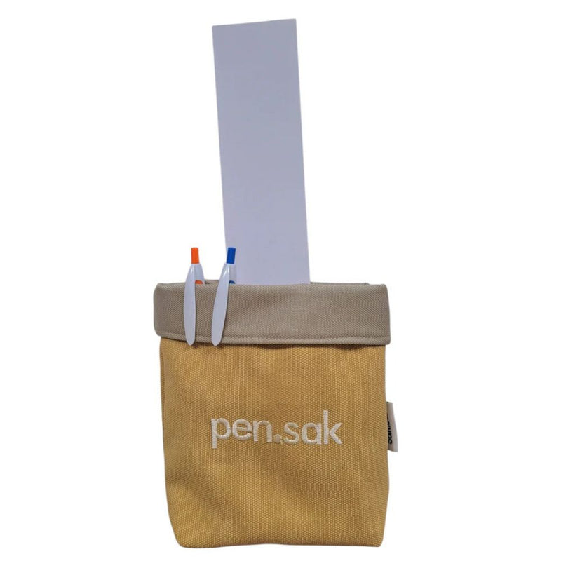 Perfect Bag for your pens. material: capri outer and pvc inner material inner, 
dimensions: 16cm x 15cm x 8cm