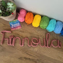 The Knotted Word creates handmade knitted names and words