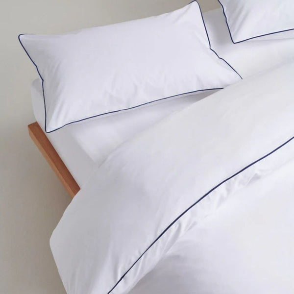 Piped 100% Cotton Duvet Cover Set