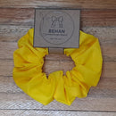 Handmade with care, our scrunchies offer a secure hold without pulling or tangling. Each measures around 20mm high and 100mm wide, with slight variations due to our unique, no-waste fabrics.
Soft elastic inside ensures comfort whether worn in your hair or on your wrist. Sustainable, stylish, and one of a kind—just like you
