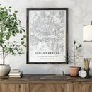 Black and White Map of Cape Town in sizes A4, A3, A2 and A1