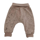 Cuffed bottom harem style Jogger with front pockets. 

100% Soft Cotton Brushed Fleece and ribbing