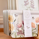 New English Country Garden trays made from 12 layers of compressed materials with a melamine coating and is 100% dishwasher safe!