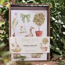 A set of 12 exquisite watercolor prints by Libby, each on its own greeting card, accompanied each by their common and Latin names 