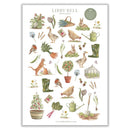 An A4 sheet of beautiful, vinyl, waterproof, individual laser-cut stickers of Libby's original watercolor work.