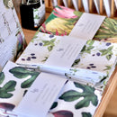 Exquisitely-painted works by Libby, printed in the finest detail onto beautiful cotton blend tea towels. 