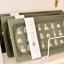 New Woodland Animal  trays made from 12 layers of compressed materials with a melamine coating and is 100% dishwasher safe!