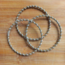 Brass/Gold & Silver Twisty Venda Bangle