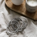 Traditional handmade silver-look bendable (not stretchable) Venda bangles made of Aluminium from South Africa.