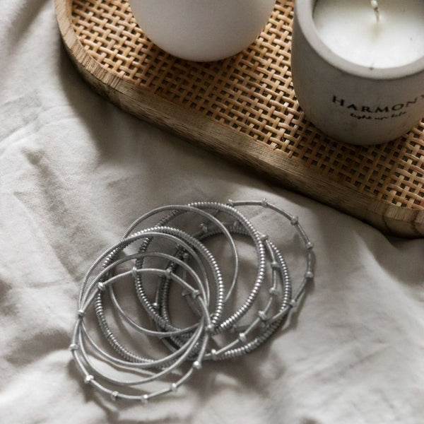 Silver Venda Bangle Set