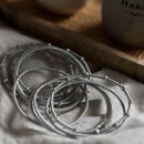 Traditional handmade silver-look bendable (not stretchable) Venda bangles made of Aluminium from South Africa.