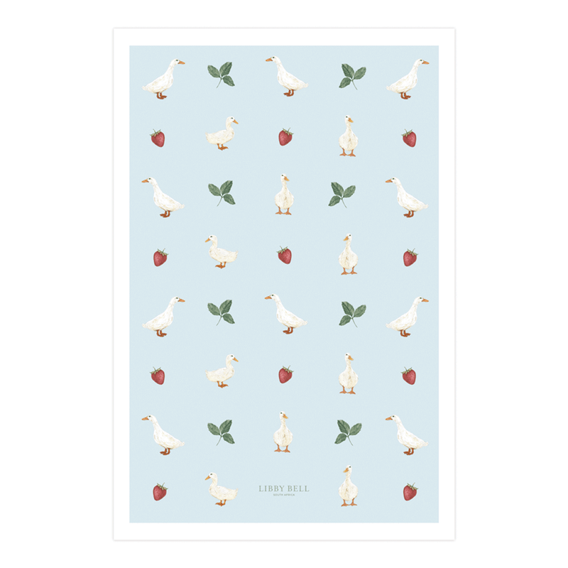 Exquisitely-painted works by Libby, printed in the finest detail onto beautiful cotton blend tea towels. 