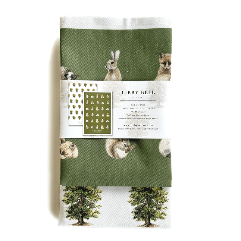 Exquisitely-painted works by Libby, printed in the finest detail onto beautiful cotton blend tea towels. 