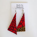 Jislaaik Online Shop South Africa Made by Makoti - Handmade Hanging Earrings - Orange Red