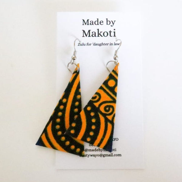 Jislaaik Online Shop South Africa Made by Makoti - Handmade Hanging Earrings - Orange