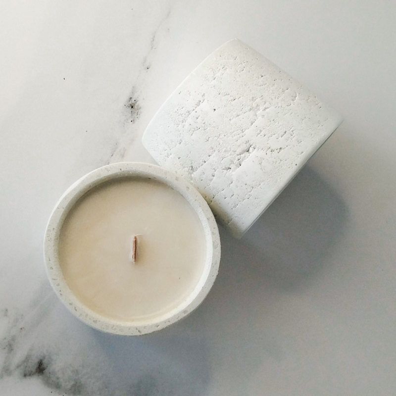 Jislaaik Online Shop - Stone Sloth - Coconut and Lime Soy Wax Candle White Vessel-2