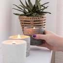 Jislaaik Online Shop - Stone Sloth - Lemongrass and Ginger Soy Wax Candle Dark Grey Vessel-3