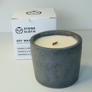 Jislaaik Online Shop - Stone Sloth - Lemongrass and Ginger Soy Wax Candle Dark Grey Vessel