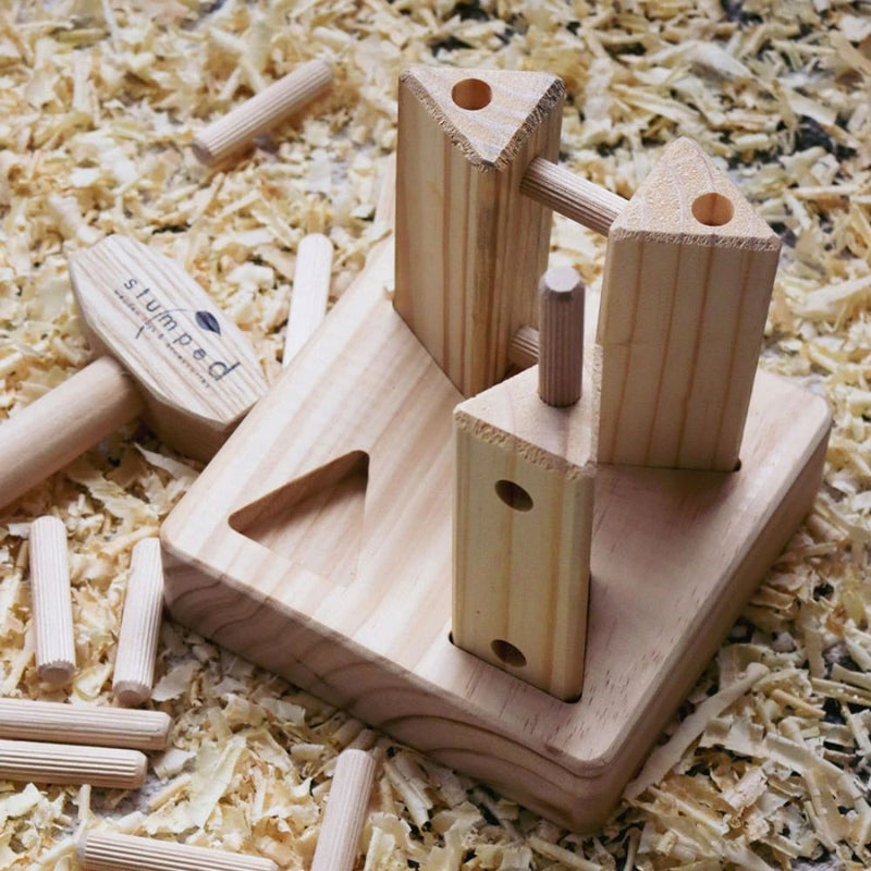 Jislaaik Online Shop Stumped Wooden Toys & Accessories - Knock 'n' Roll Building Station-3