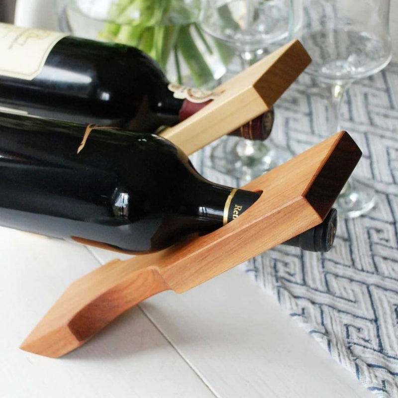 Jislaaik Online Shop Stumped Wooden Toys & Accessories - Wine Bottle Holder-2