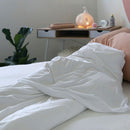 Jislaaik Online Shop The T-Shirt Bed Co. Single Duvet Cover Set - Svandinavian White & Organic (3)