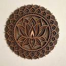 Nelumo wood layered wall art - Lotus
