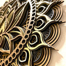 Nelumo wood layered wall art - Lotus