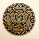 Nelumo wood layered wall art - Lotus
