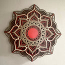 Okto wood layered wall art - Octogonal Pattern