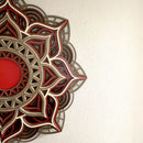 Okto wood layered wall art - Octogonal Pattern