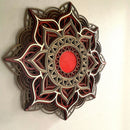 Okto wood layered wall art - Octogonal Pattern