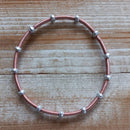 Rose Gold/Copper with Silver bobble Venda Bangle