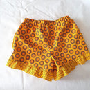 Shweshwe Kids Ruffle tulip shorts for Girls
