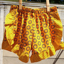 Shweshwe Kids Ruffle tulip shorts for Girls