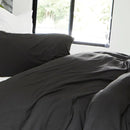 Deep Charcoal 100% Cotton Duvet Cover Set