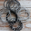 Black & Silver Twisty Venda Bangle